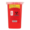 Barber Salon Disposable Razor Blade Container Trash Can (RED)