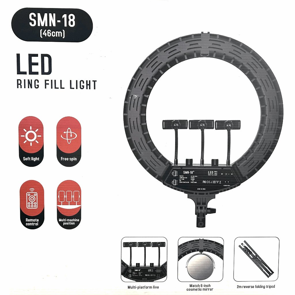 Beauty LED Ring Light Remote Control with 2m Tripod Stand