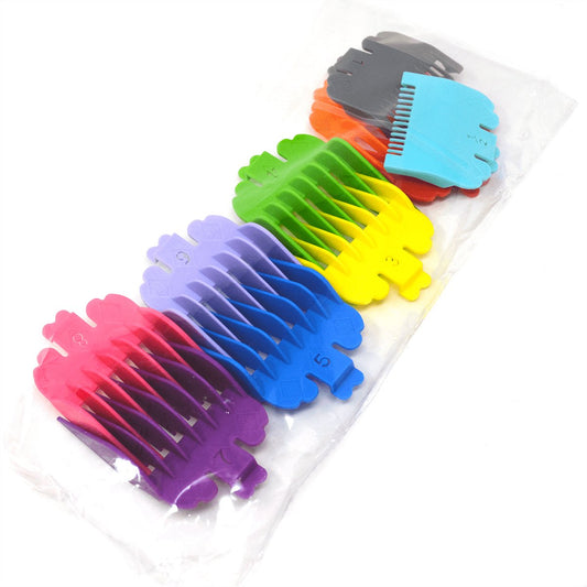 Color Coded Colorful Hair Clipper Guards Set (10 Pcs)