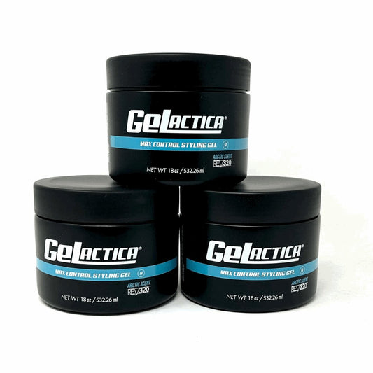 3 Pcs REV320 GeLACTICA Max Control Hair Styling 18 oz - Organic Ingredients - Water Base