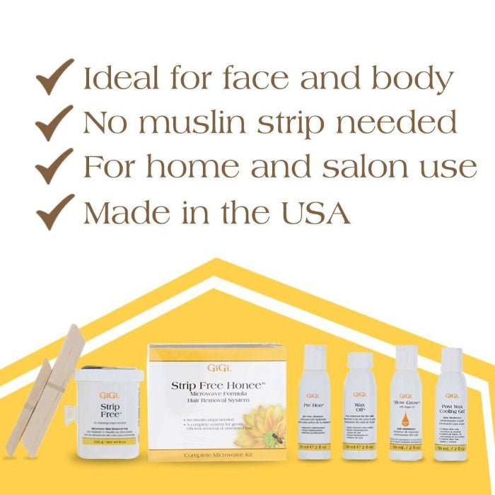 GiGi Strip Free Honee Hair Removal System Complete Microwave Kit