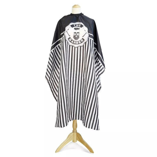 Hair Cutting Cape Large Salon Hairdressing Gown The Barber Cloth Black & White