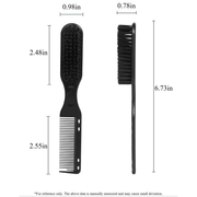 Double-Ended Hair Comb Fading Brush, Barber Fade Brush, Cleaning Brush For Clippers, Beard Brush, Hair Brush