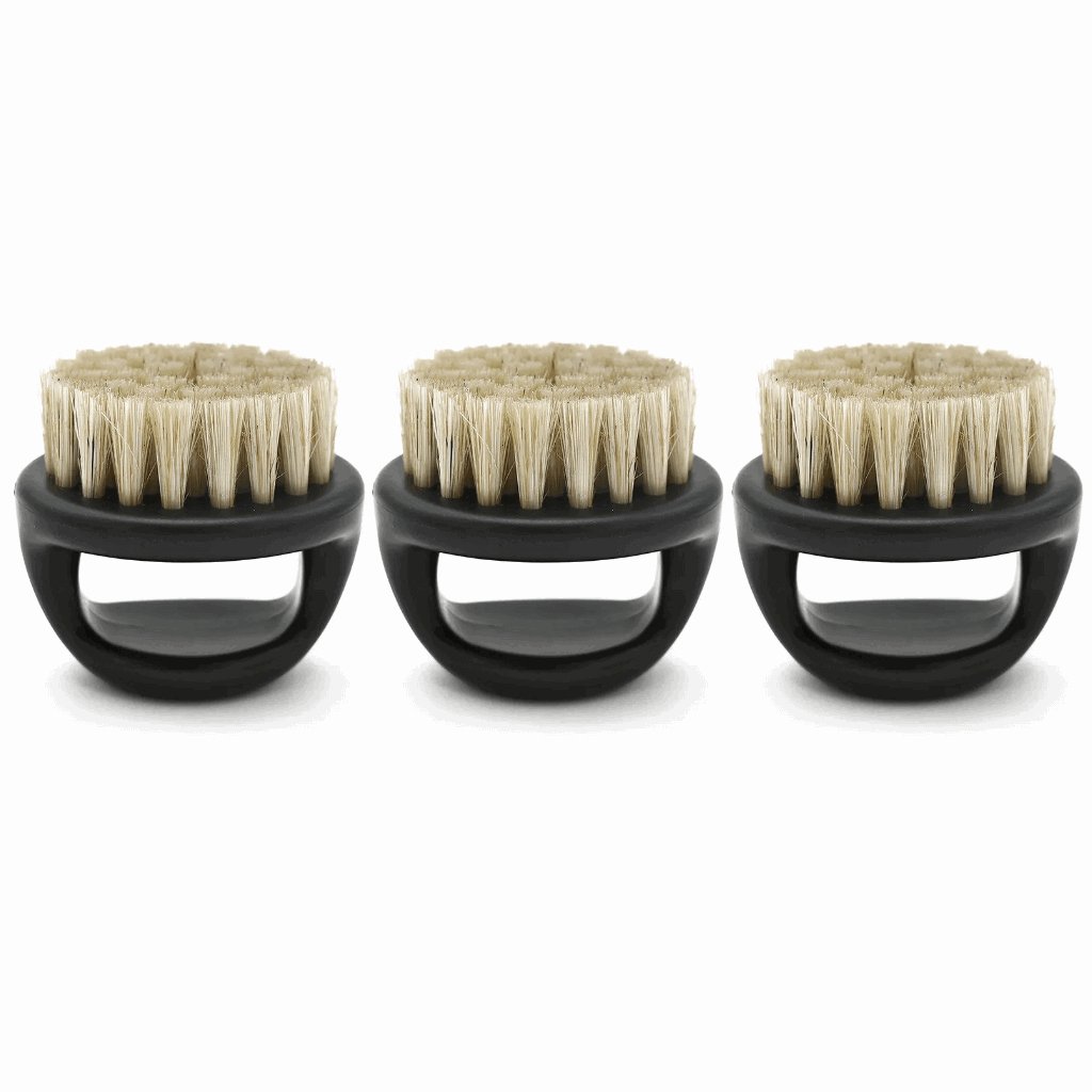 3 Pieces Knuckle Brush, Circle Handle Comfortable Bristles, Finger Fade Brush