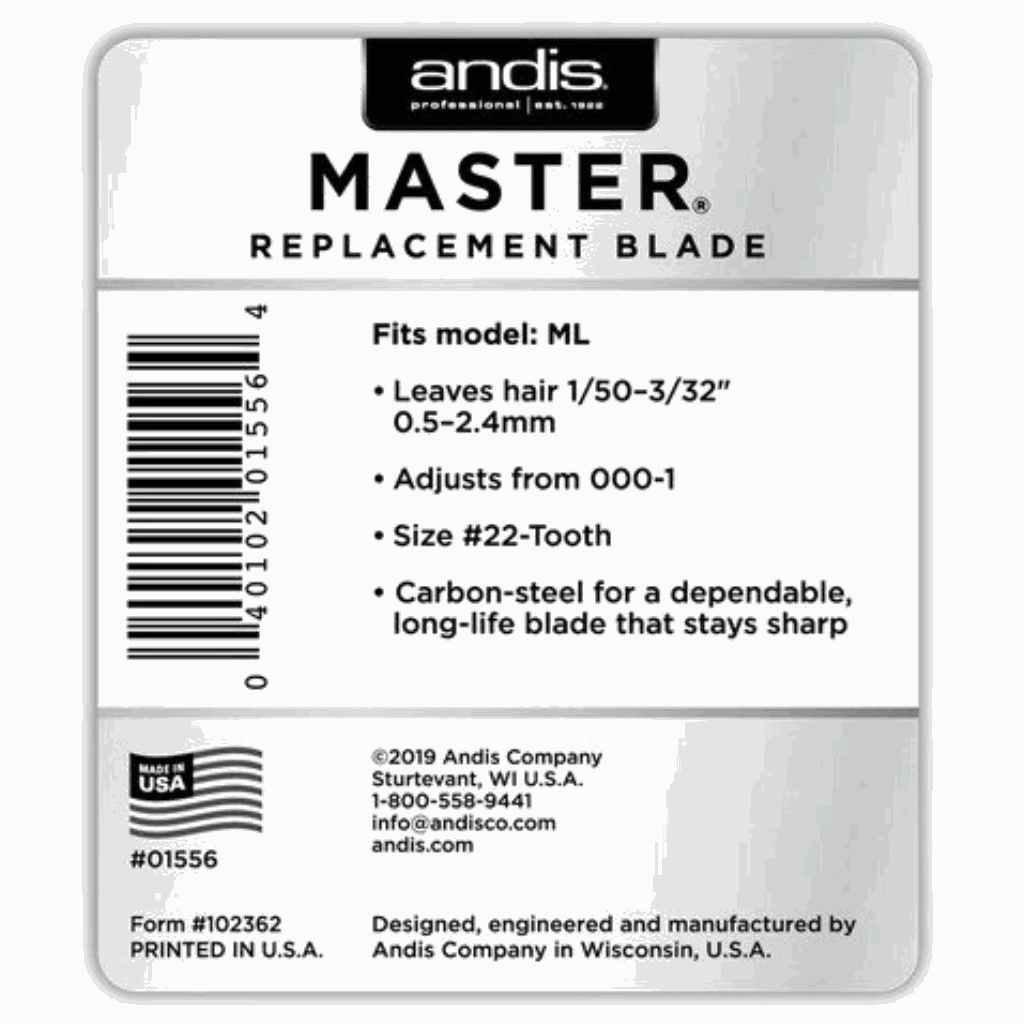 Andis Master 22 - Tooth Replacement Blade 01556