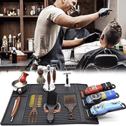 Professional Barber Combo Set Gold, Stylecraft Saber Trimmer #SC405G, Carrying Case, Blade Storage, Straight Edge Razor, Clipper Grip, Fade Brush, Neck Duster, Flat Top Comb, Barber Hair Spray,  Hair Clips, Barber Mat