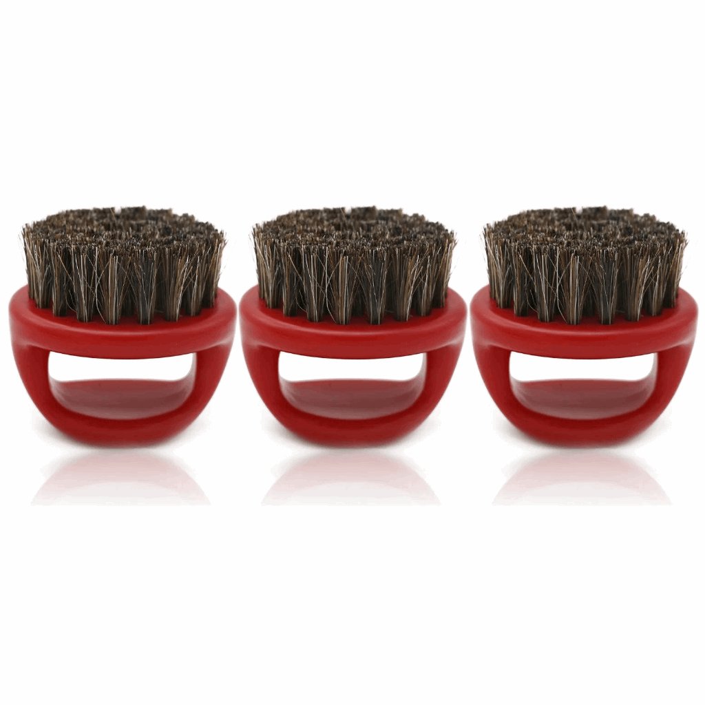 3 Pieces Knuckle Brush, Circle Handle Comfortable Bristles, Finger Fade Brush