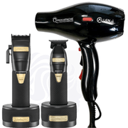 BaBylissPRO LimitedFX Boost+ Clipper & Trimmer & Charging Base Dock & Allen J. 2600 Apache Nano Tech Premium Hair Blow Dryer Lightweight Salon 2100W Combo Set
