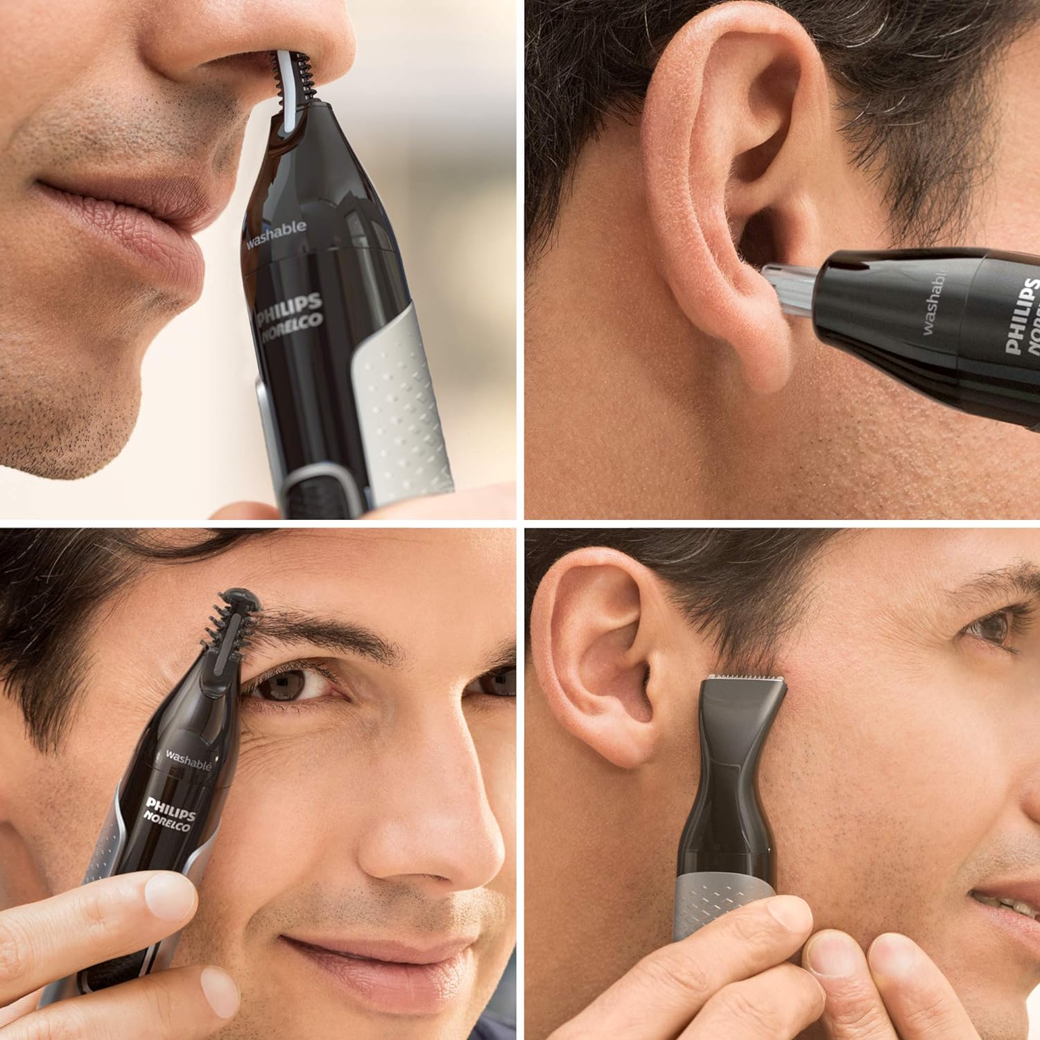 Philips Norelco Nose Trimmer 5000, For Nose, Ears, Eyebrows, Black and Silver, NT5600/42