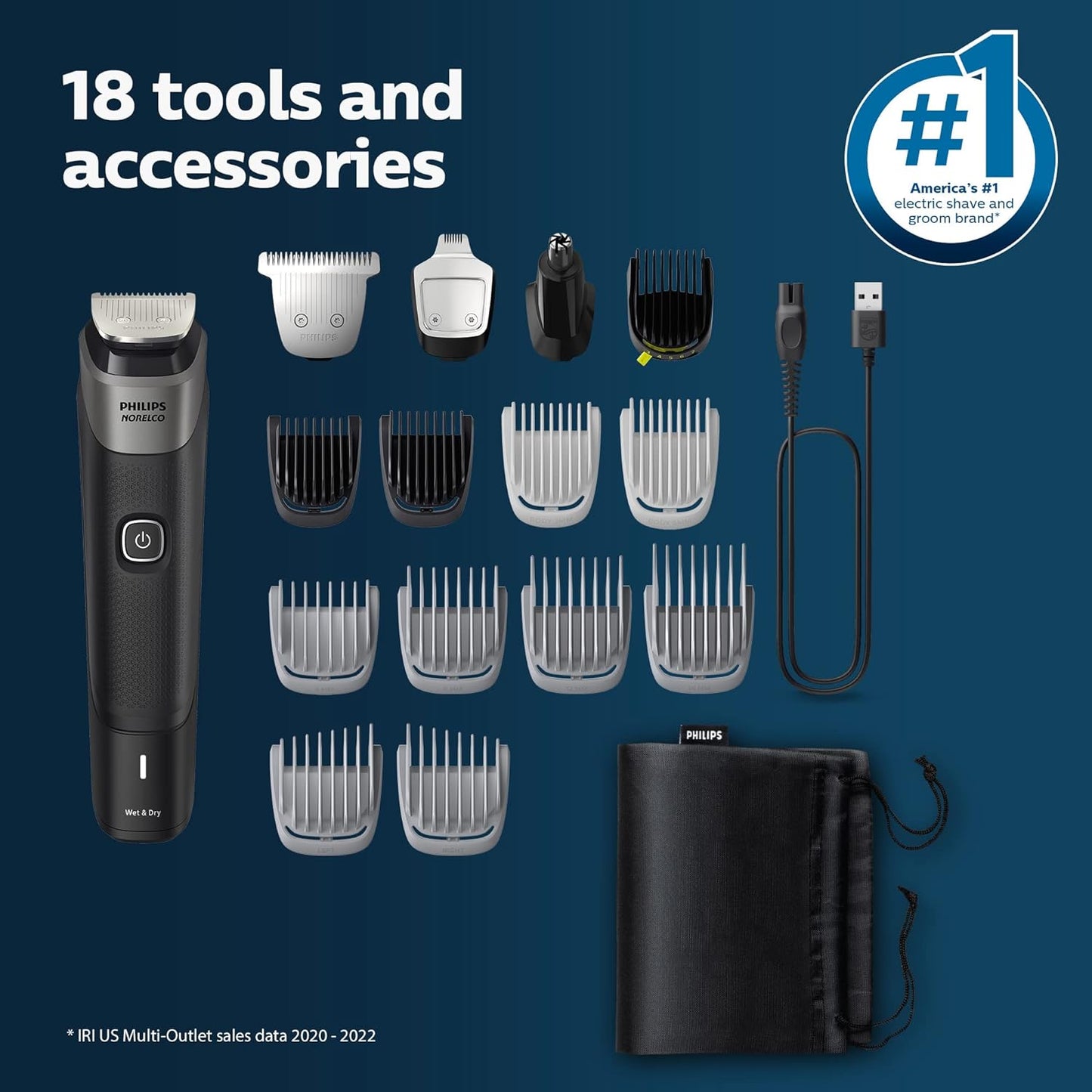 Philips Norelco Multigroom Trimmer Series 5000 - MG5910/49