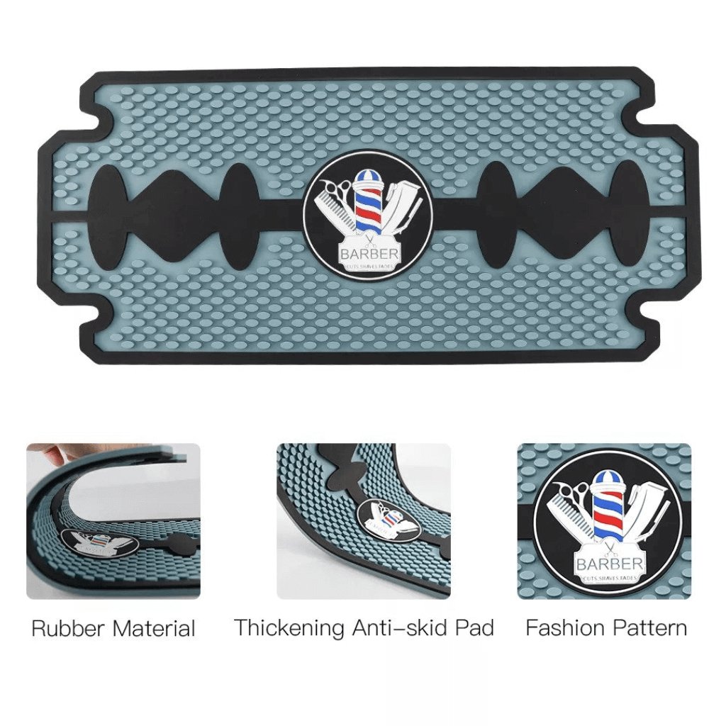 Premium Blade Shape Anti - Slip Hair Styling Tools Barber Mat