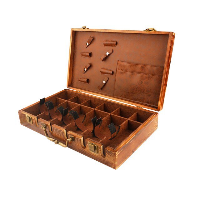 Professional Barber Case, Wooden Barber Carrying Case