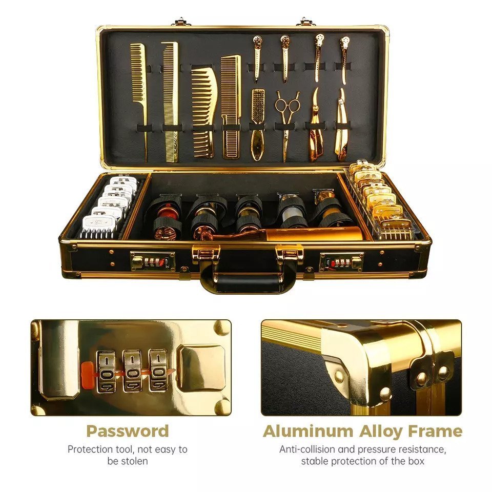Professional Barber Tools Case Organizer - Gold or Black