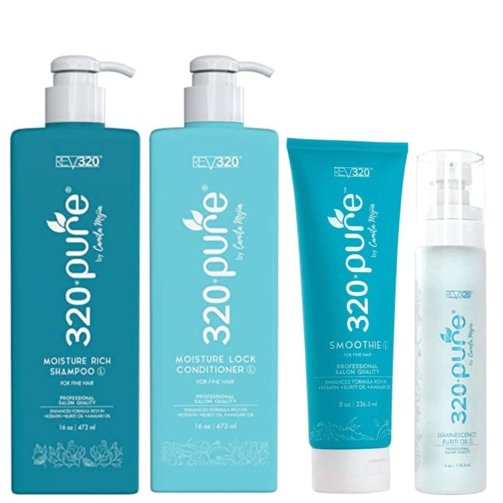 Rev320 Pure Shampoo, Conditioner, Smoothie & Hair Oil Set