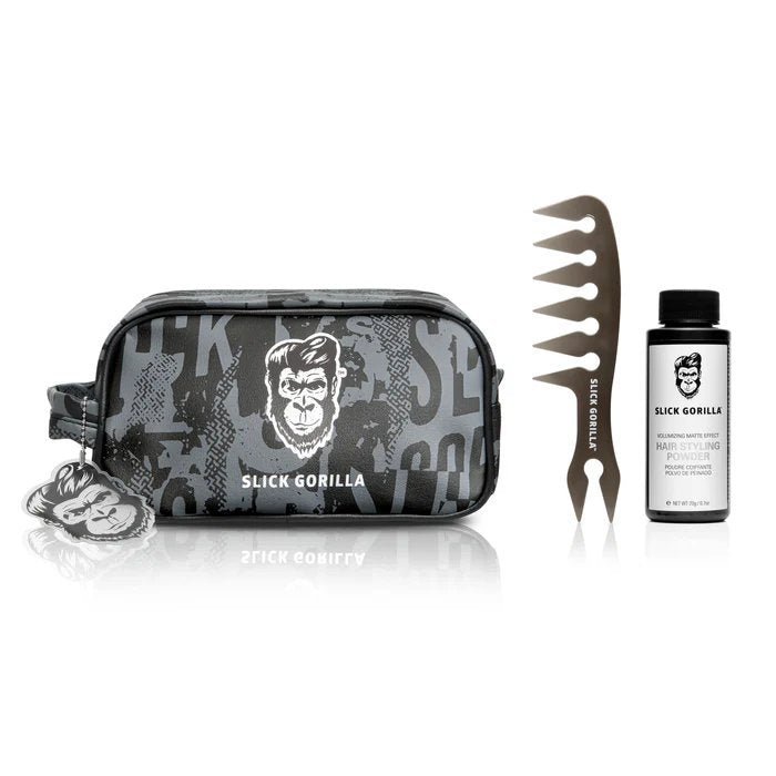 Slick Gorilla Graffiti Bag & Hair Styling Powder & Comb Set