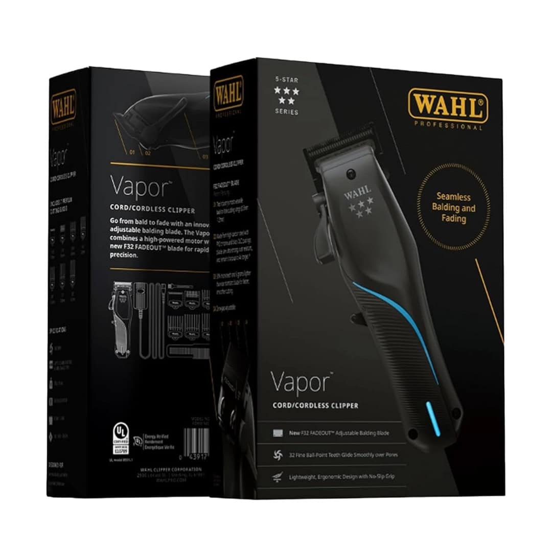 WAHL VAPOR CORDLESS CLIPPER - PREMIUM HAIR CLIPPER WITH F32 FADEOUT BLADE