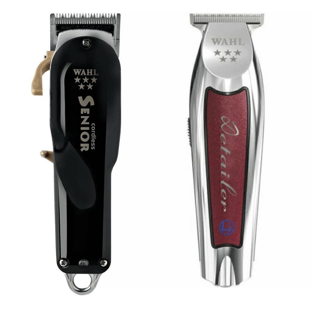 Wahl Professional 5 - Star Series Cord/Cordless Senior 08504 - 400 & Detailer LI Trimmer 08171 Barber Kit