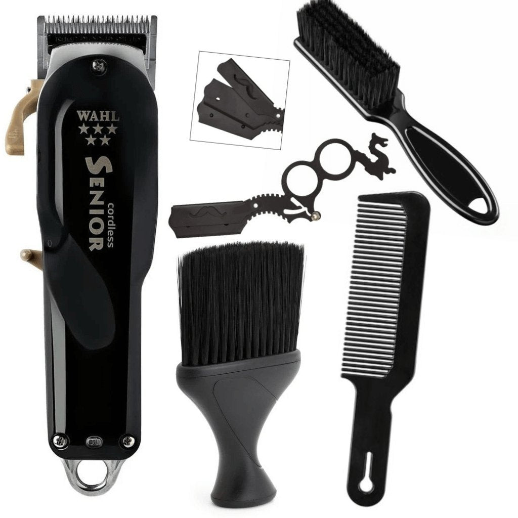 Wahl Professional 5 - Star Series Cordless Senior 8504 - 400 + 4 Free Gifts Bundle Set