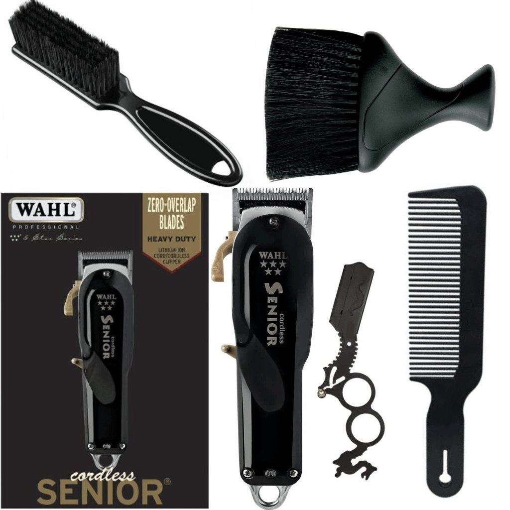 Wahl Professional 5 - Star Series Cordless Senior 8504 - 400 + 4 Free Gifts Bundle Set