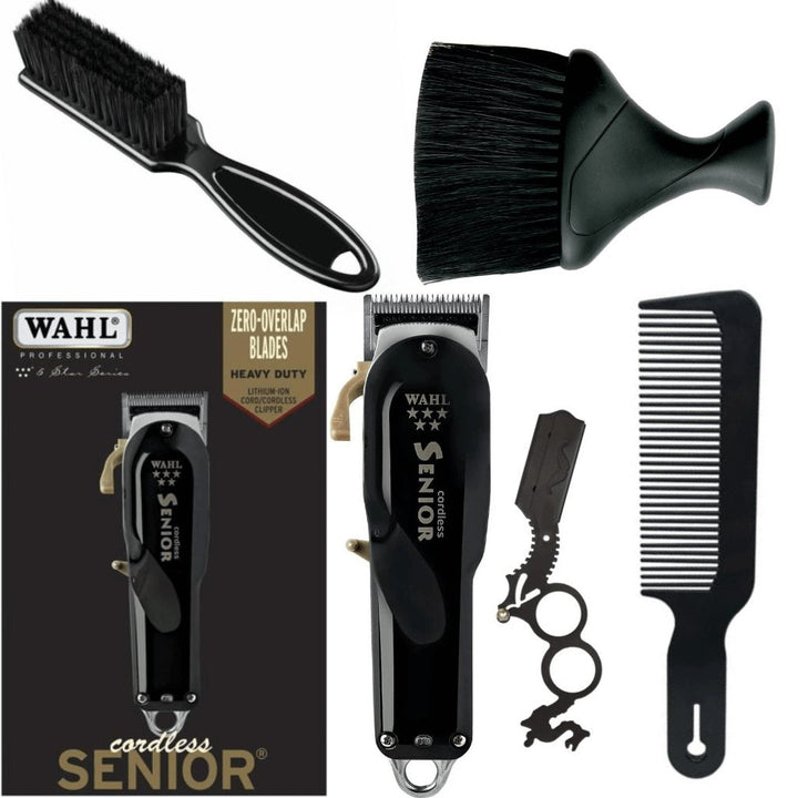 Wahl Professional 5 - Star Series Cordless Senior 8504 - 400 + 4 Free Gifts Bundle Set