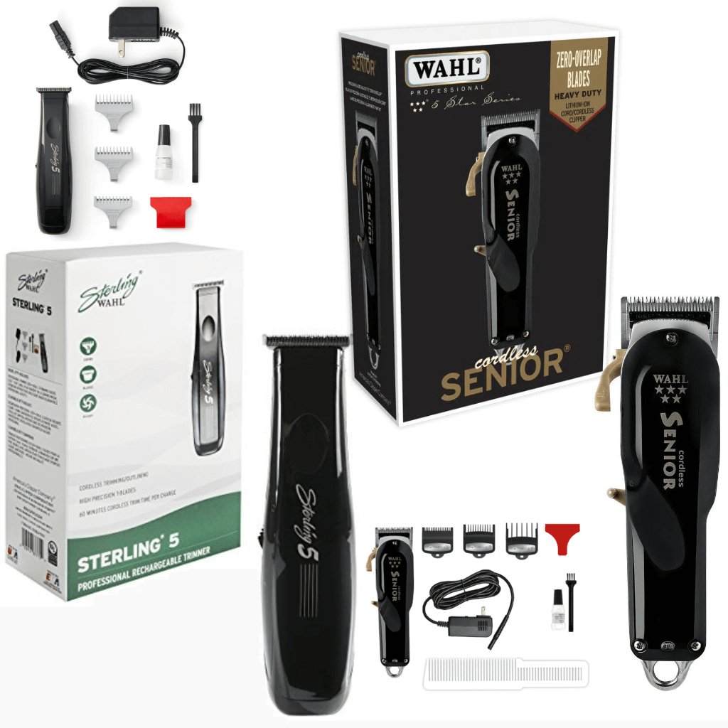 Wahl Pro 5-Star Cordless Senior & Sterling Trimmer Combo Set
