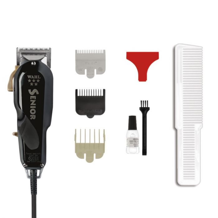 Wahl Professional 5 Star Corded Senior Clipper Black for barber and home use 08545