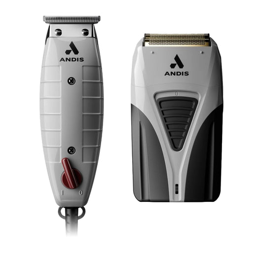 Andis Professional Corded T-Outliner Trimmer 04780 & Cordless Foil Shaver 17255