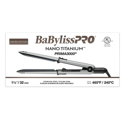 BaByliss Pro Prima 3000 Flat Iron 1 - 1/4" Grey BNT3000TGY