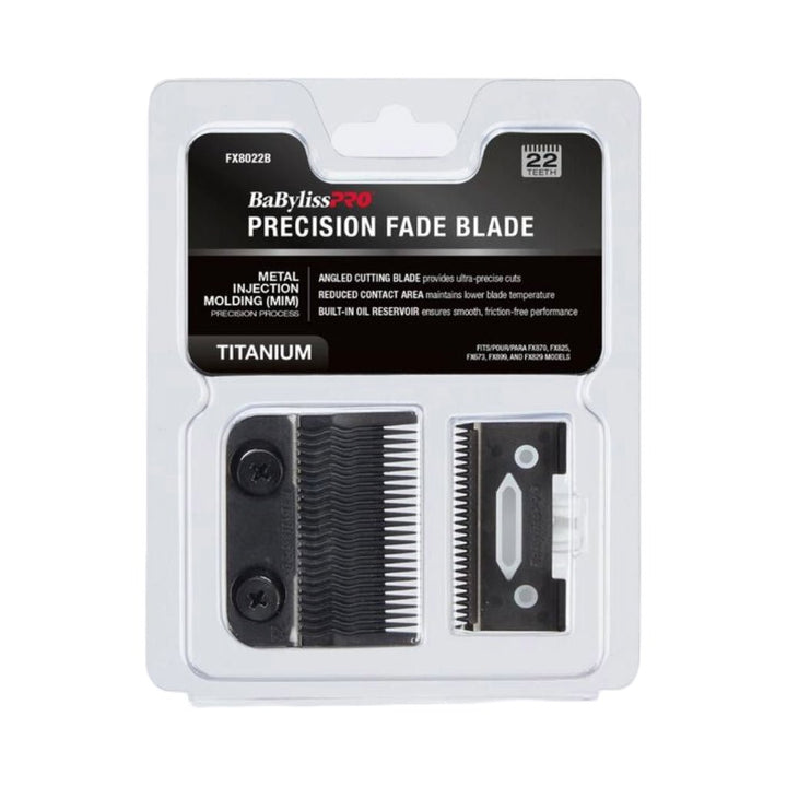 BaBylissPRO Black Titanium Metal - injection Molded (Mim) Precision Fade Blade #FX8022B