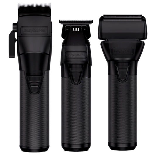 BaBylissPRO Fxone BlackFX Clipper, Trimmer, Shaver Combo Set