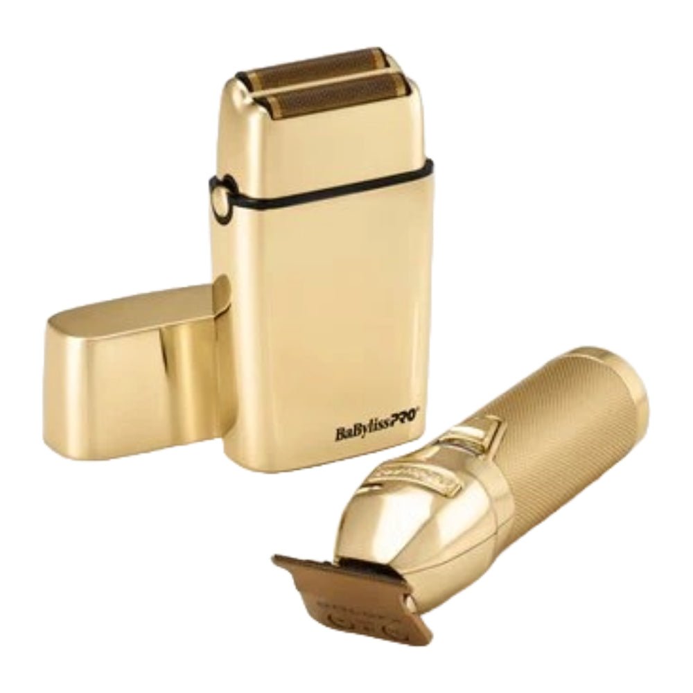 BaBylissPRO LimitedFX Gold Trimmer & Double Foil Shaver Gift Set FXDUOFS2TG