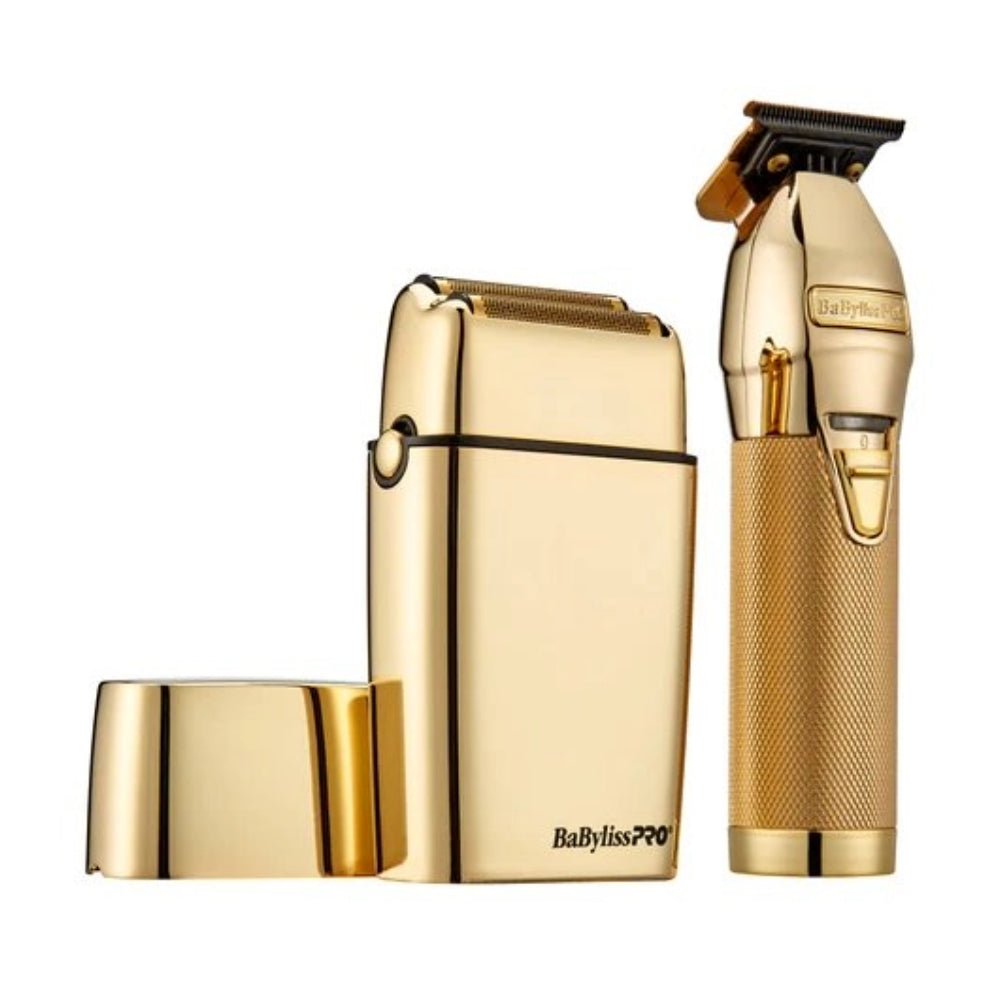 BaBylissPRO LimitedFX Gold Trimmer & Double Foil Shaver Gift Set FXDUOFS2TG