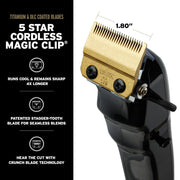 Wahl Cordless Barber Combo Black Magic Clip Clipper & Detailer Li Trimmer #3025397