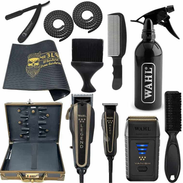 Wahl Pro Barber Combo Set, Vanish Shaver, Accessories Bundle