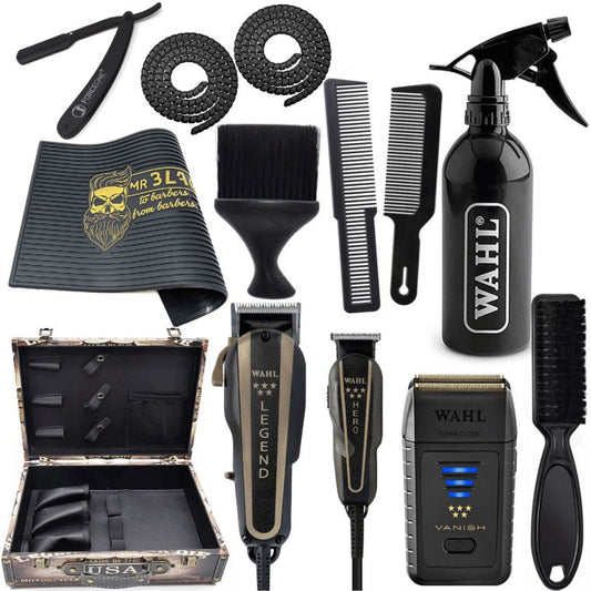 Wahl Pro 5 Star Barber Combo, Vanish Shaver, Accessories Set