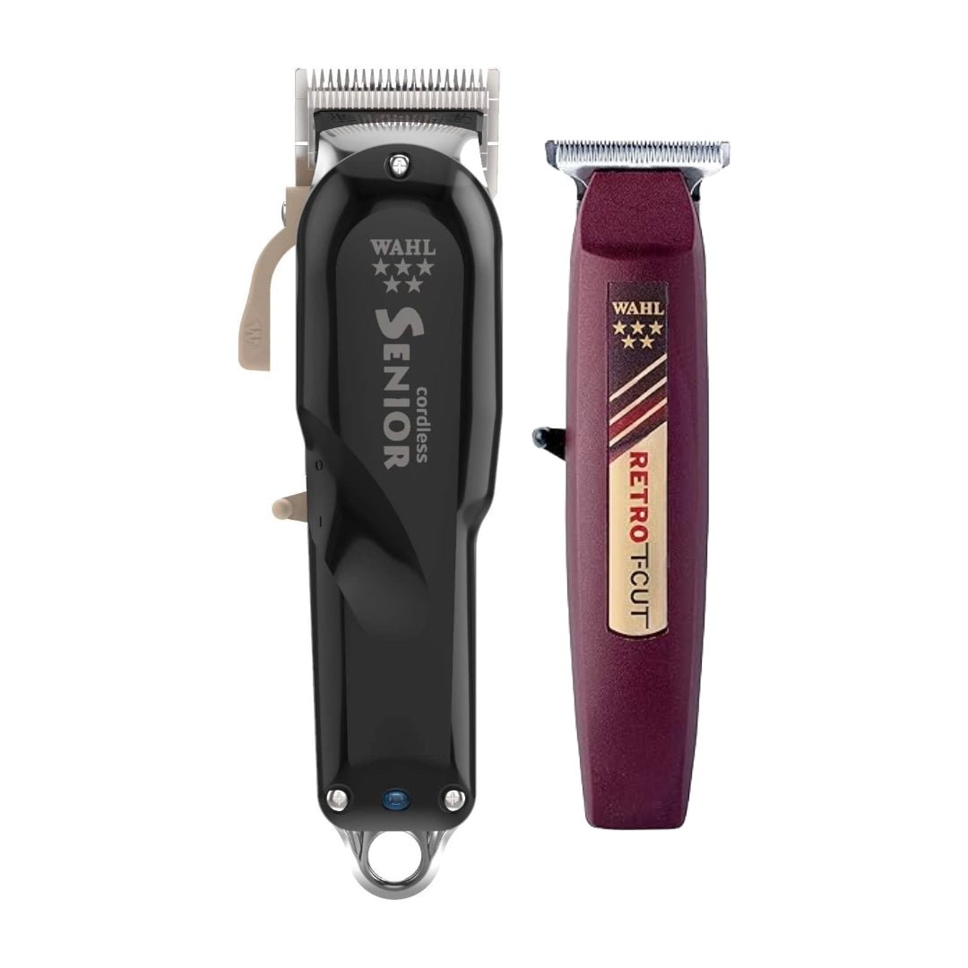 Wahl Pro 5 Star Senior Clipper & Retro Trimmer Combo Kit. pro bundle for barbers