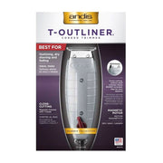 Andis Professional Corded T-Outliner® T-Blade Trimmer #04710 & Cordless Titanium Foil Shaver #17235, Flat Top Comb, Thin Water Spray, Fade Brush, Combo Set