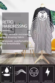 Hair Cutting Cape Large Salon Hairdressing Gown The Barber Cloth Black & White
