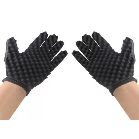 Double Side Sponge Glove Hair Twisting Curl Tool Brush - 1Pc