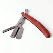 Dark Stag Straight Replaceable Blade Shaving Razor with Wooden Handle (Blade Not Included)