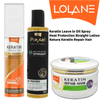 LOLANE Hair Care combo set, Keratin Leave in Oil Spray & Heat Protection Straight Lotion & Natura Keratin Repair Hair