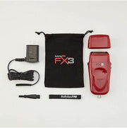 BaBylissPRO FX3 Red Double Foil Cordless Professional High Speed Shaver FXX3S