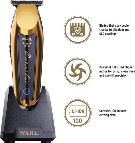  Wahl Professional 5 Star Detailer Trimmer with Adjustable T  Blade for Professional Barbers and Stylists : Beauty & Personal Care