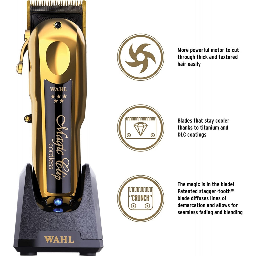 Professional Barber Combo Set Gold, Wahl 5 Star Magic Clip