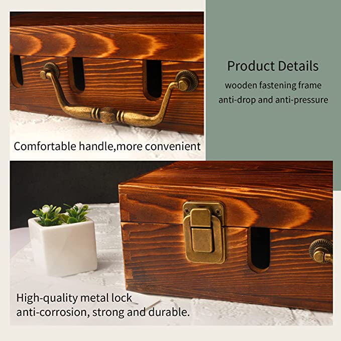 Premium Wooden Barber Carrying Case – Brown